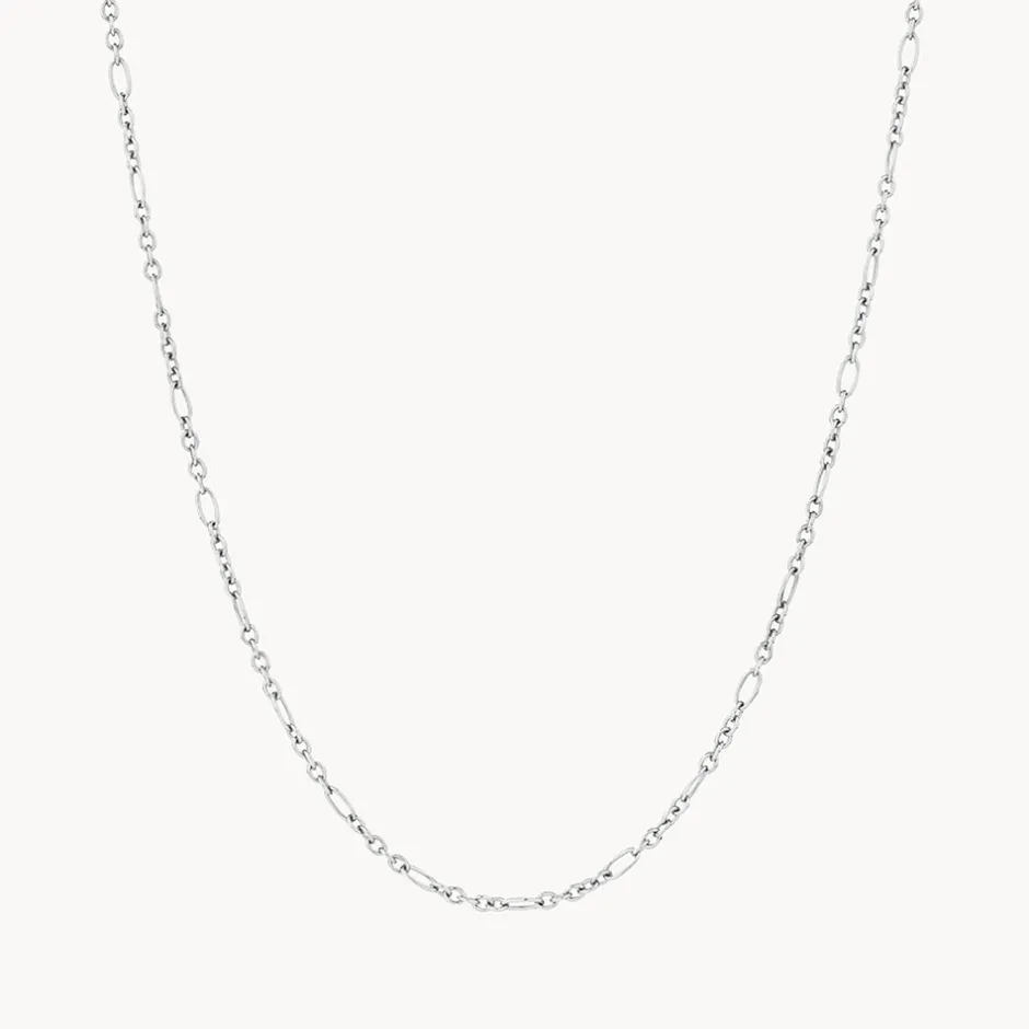 Fashion Figaro Paperclip Necklace in Silver 925 Sterling Silver | Necklaces & Pendants