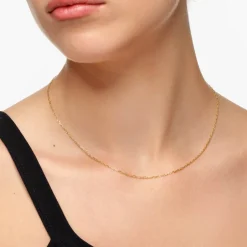 Clearance Fine Anchor Chain Necklace in Gold Gifts For Him | 18k Fine Gold Plated