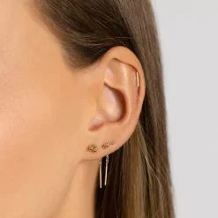 Clearance Fine Bar Stud Earrings in 10k Gold Bridal Gifts | 10k Gold