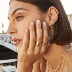 Clearance Fine Bar Stud Earrings in 10k Gold Bridal Gifts | 10k Gold