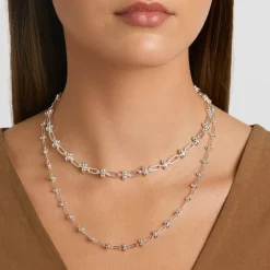 Discount Fine Bauble Paperclip Chain Necklace in Silver 925 Sterling Silver | Necklaces & Pendants