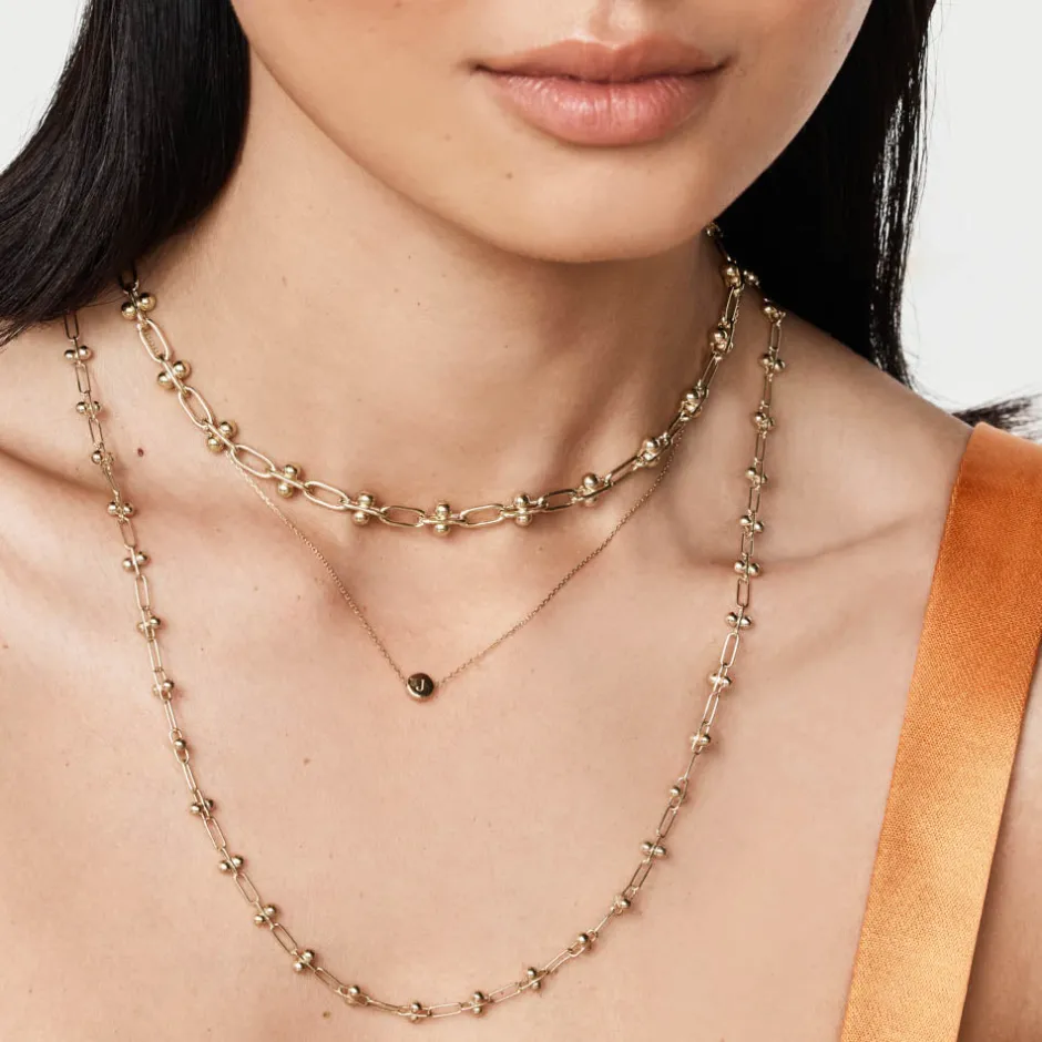 Best Fine Bauble Paperclip Chain Necklace in Gold 18k Fine Gold Plated | Necklaces & Pendants
