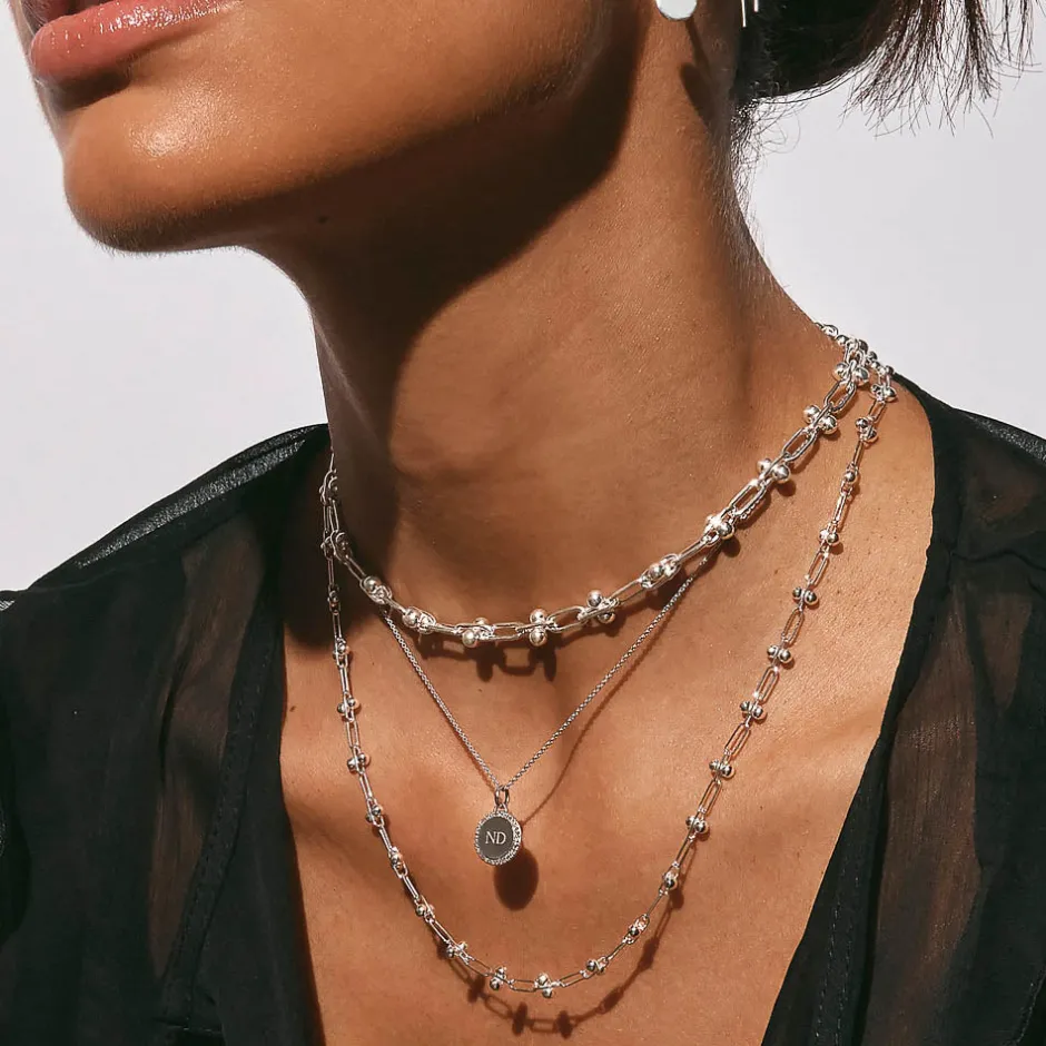 Discount Fine Bauble Paperclip Chain Necklace in Silver 925 Sterling Silver | Necklaces & Pendants