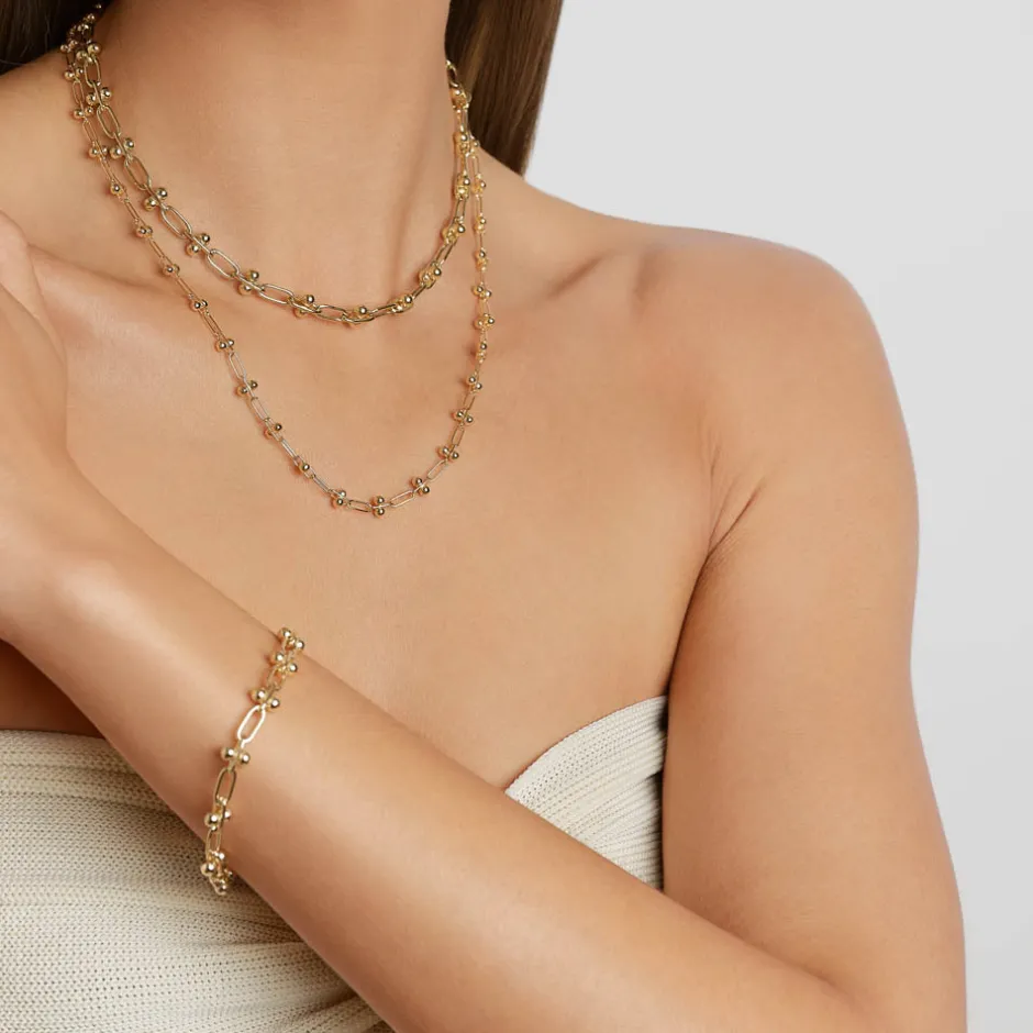 Best Fine Bauble Paperclip Chain Necklace in Gold 18k Fine Gold Plated | Necklaces & Pendants