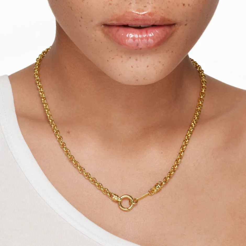 Online Fine Belcher Chain Necklace in Gold 18k Fine Gold Plated | Necklaces & Pendants