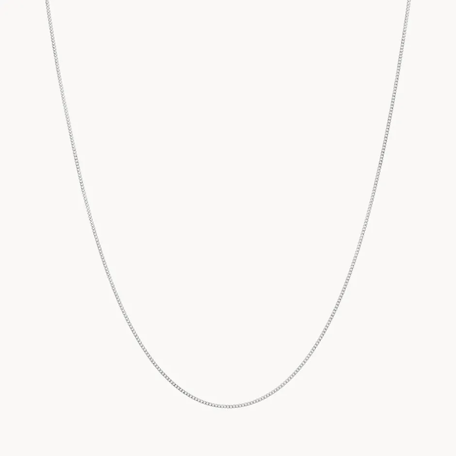 Fashion Fine Curb Chain Necklace in Silver 925 Sterling Silver | Necklaces & Pendants