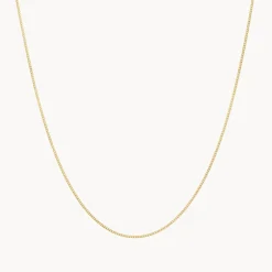Sale Fine Curb Chain Necklace in Gold 18k Fine Gold Plated | Necklaces & Pendants