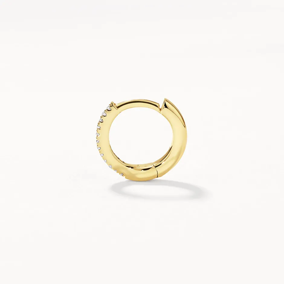 Discount Fine Diamond Helix Huggie Single Earring in 10k Gold Earrings | Diamond Earrings