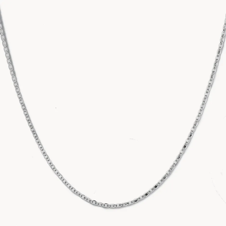 Clearance Fine Flat Anchor Chain Necklace in Silver Gifts For Him | 925 Sterling Silver