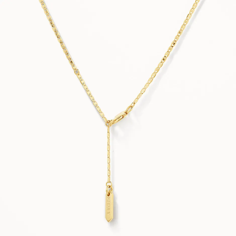Fashion Fine Flat Anchor Chain Necklace in Gold Gifts For Him | 18k Fine Gold Plated