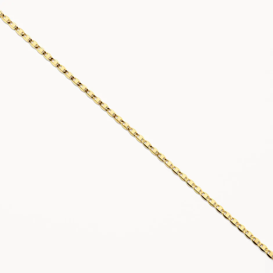 Fashion Fine Flat Anchor Chain Necklace in Gold Gifts For Him | 18k Fine Gold Plated