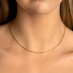 Online Fine Paperclip Chain Necklace in 10k Gold 10k Gold | Necklaces & Pendants