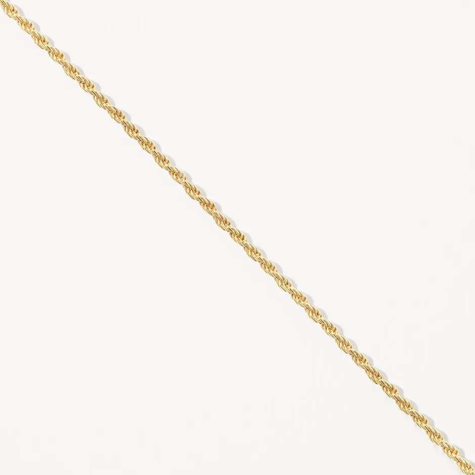 Discount Fine Rope Chain Necklace in Gold Gifts For Him | 18k Fine Gold Plated