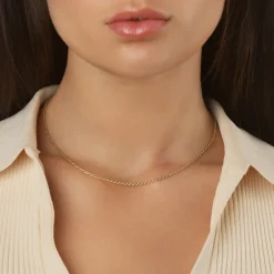 Discount Fine Rope Chain Necklace in Gold Gifts For Him | 18k Fine Gold Plated