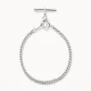 Sale Fob Curb Chain Bracelet in Silver Gifts For Him | 925 Sterling Silver