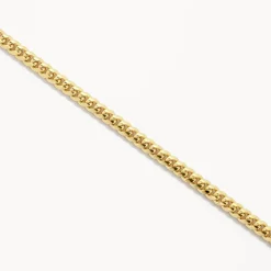 Hot Fob Curb Chain Bracelet in Gold Gifts For Him | 18k Fine Gold Plated