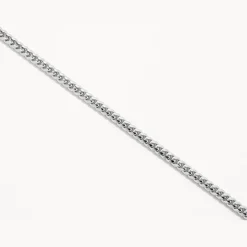 Outlet Fob Curb Chain Necklace in Silver Gifts For Him | 925 Sterling Silver