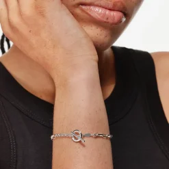 New Fob Fundamental Chain Bracelet in Silver Gifts For Him | 925 Sterling Silver