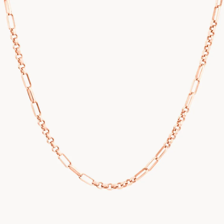 Clearance Fob Fundamental Chain Necklace in Rose Gold 18k Fine Rose Gold Plated | Necklaces & Pendants