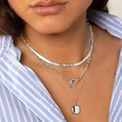 Online Fob Fundamental Chain Necklace in Silver Gifts For Him | Best Friend Gifts