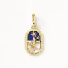 Discount Gemstone Serpent Tablet Pendant in Gold 18k Fine Gold Plated | Personalisation