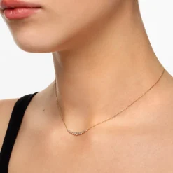 Fashion Graduated Diamond Bar Necklace in 10k Gold Gifts For Her | Natural Diamonds