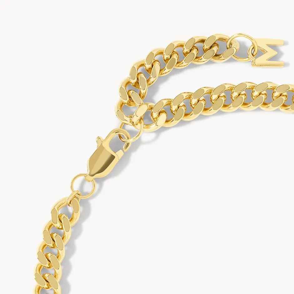 Online Green Agate Curb Chain Bracelet in Gold Gifts For Him | Natural Gemstones