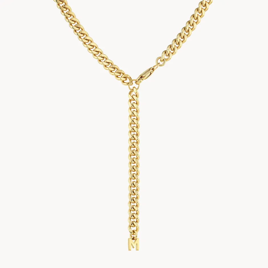 Outlet Green Agate Curb Chain Necklace in Gold Gifts For Him | Natural Gemstones