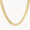 Outlet Heavy Flat Curb Chain in Gold 18k Fine Gold Plated | Necklaces & Pendants