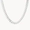 Discount Heavy Flat Curb Chain in Silver 925 Sterling Silver | Necklaces & Pendants