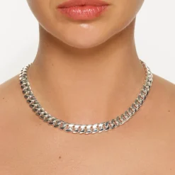 Discount Heavy Flat Curb Chain in Silver 925 Sterling Silver | Necklaces & Pendants