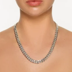 Discount Heavy Flat Curb Chain in Silver 925 Sterling Silver | Necklaces & Pendants
