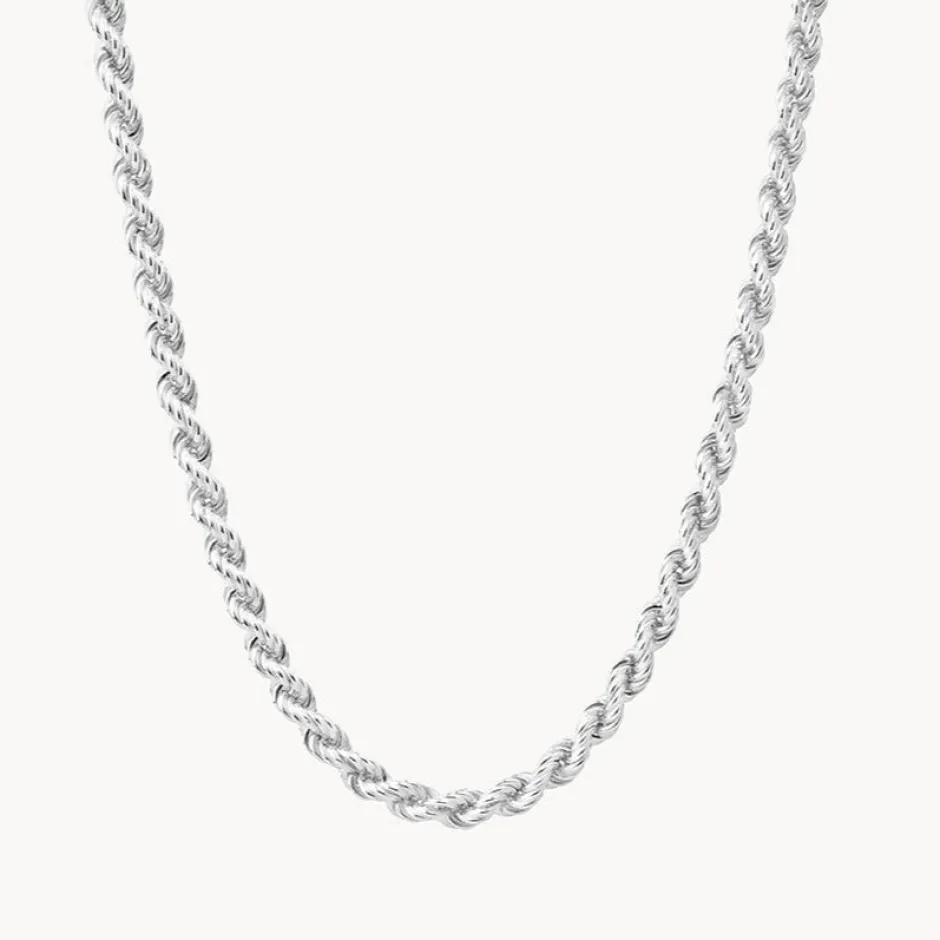 Best Heavy Rope Chain Necklace in Silver Gifts For Him | 925 Sterling Silver