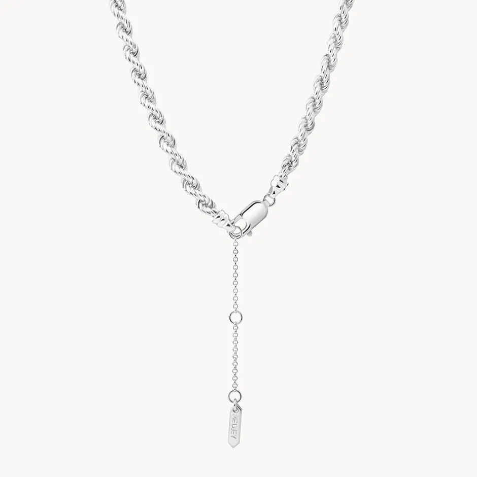 Best Heavy Rope Chain Necklace in Silver Gifts For Him | 925 Sterling Silver