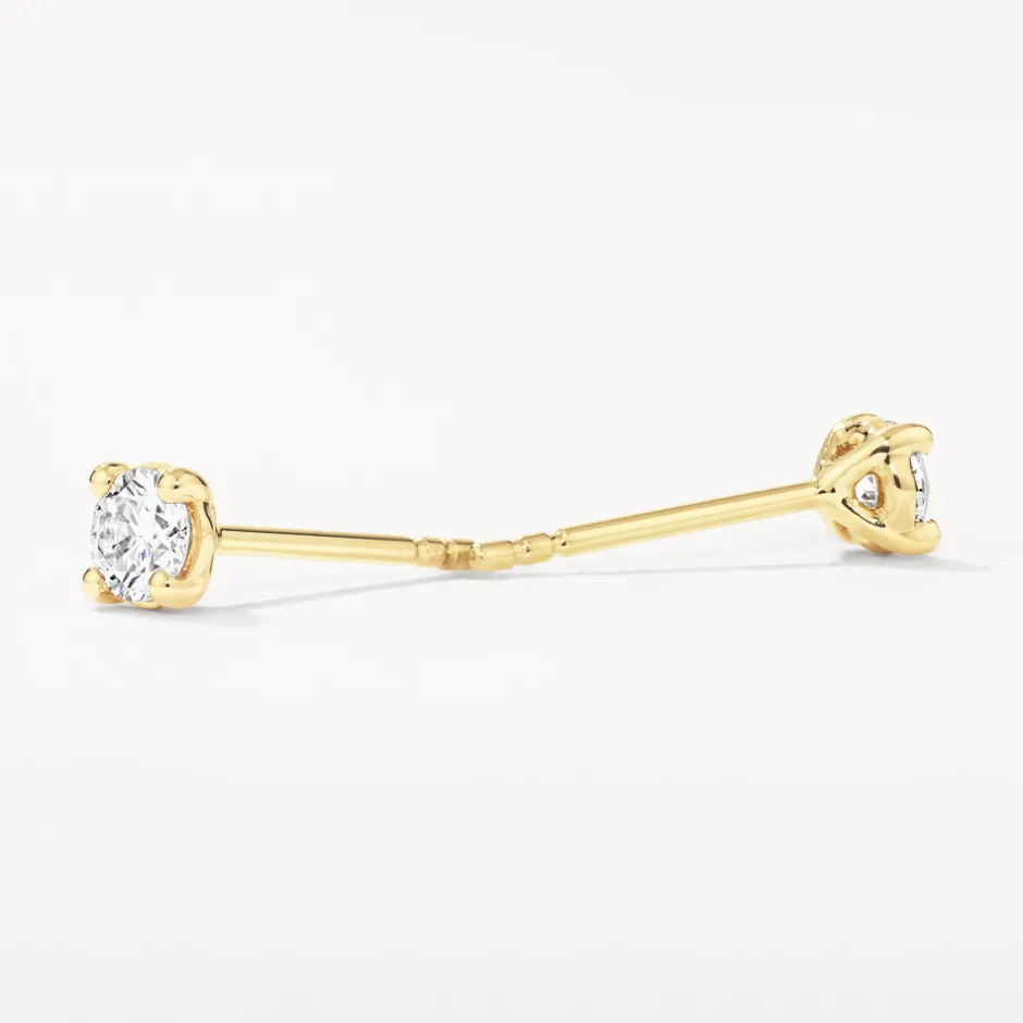 Outlet Lab-Grown Diamond 0.45ct Set With Necklace and Earrings in 10k Gold Gifts For Her | Luxe Gifting