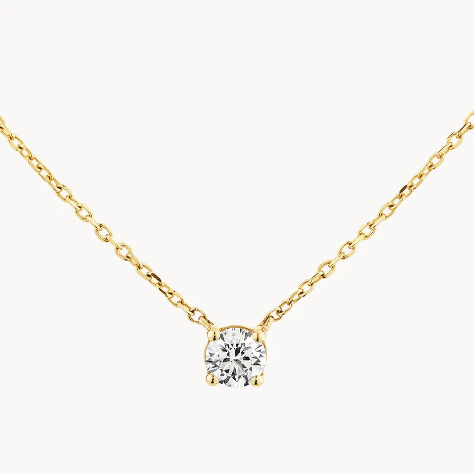 Outlet Lab-Grown Diamond 0.45ct Set With Necklace and Earrings in 10k Gold Gifts For Her | Luxe Gifting