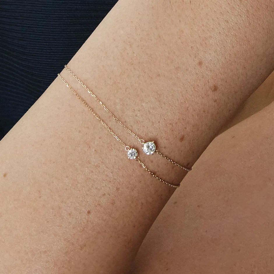 Sale Laboratory-Grown Diamond 0.20ct Round Bracelet in 10k Gold Gifts For Her | Luxe Gifting