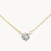 Outlet Laboratory-Grown Diamond 0.20ct Round Necklace in 10k Gold Best Selling Gifts | Gifts For Her