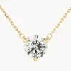 Sale Laboratory-Grown Diamond 1.0ct Round Necklace in 10k Gold Gifts For Her | Luxe Gifting