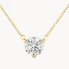 Best Laboratory-Grown Diamond 0.75ct Round Necklace in 10k Gold Gifts For Her | Luxe Gifting