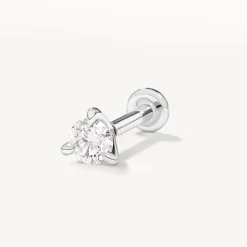 Fashion Laboratory-Grown Diamond 0.10ct Helix Single Stud Earring in Silver Laboratory-grown Diamonds | 925 Sterling Silver