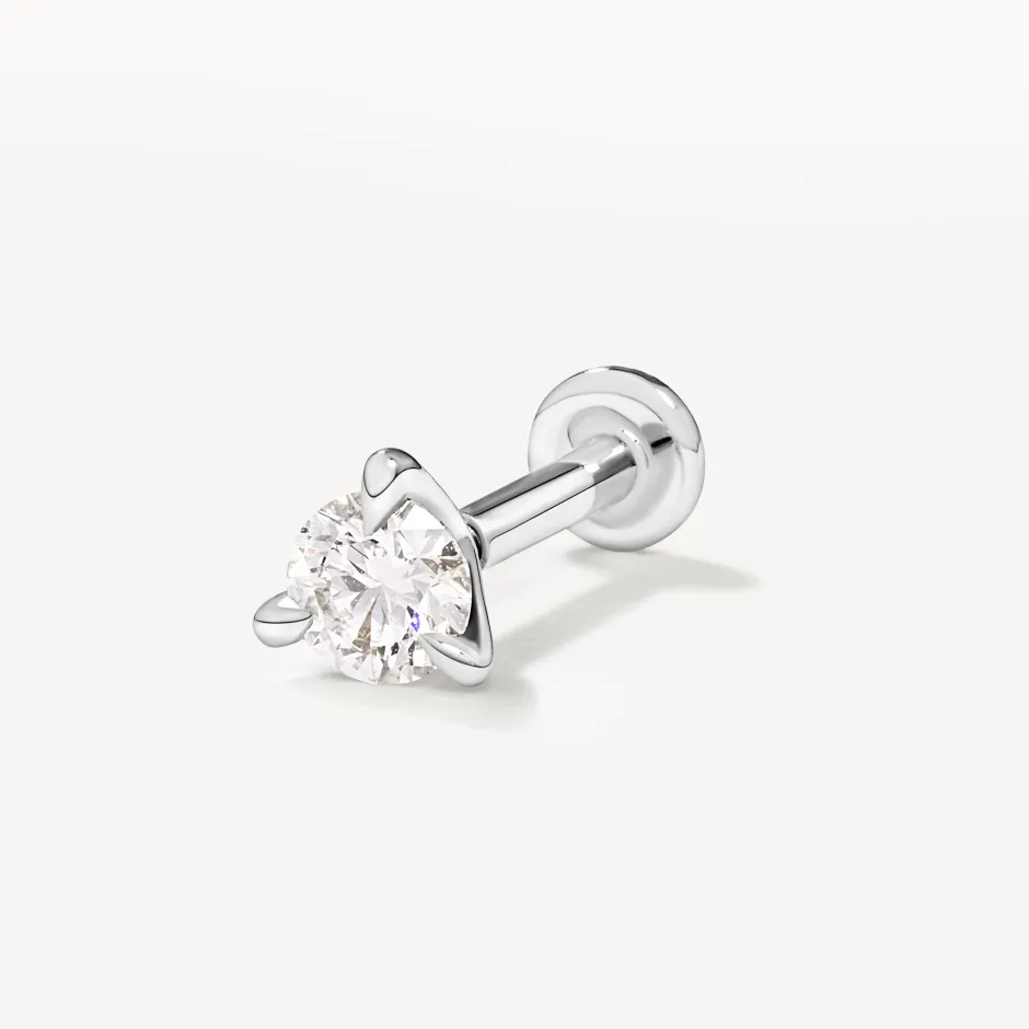 Fashion Laboratory-Grown Diamond 0.10ct Helix Single Stud Earring in Silver Laboratory-grown Diamonds | 925 Sterling Silver