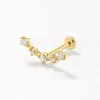 Online Laboratory-Grown Diamond Curve Climber Helix Single Stud Earring in 10k Gold Laboratory-grown Diamonds | Earrings