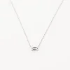 Fashion Laboratory-Grown Diamond 0.20ct Baguette Necklace in Silver Best Selling Gifts | Gifts For Her