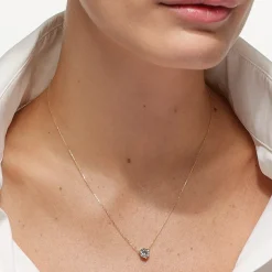 Sale Laboratory-Grown Diamond 1.0ct Round Necklace in 10k Gold Gifts For Her | Luxe Gifting