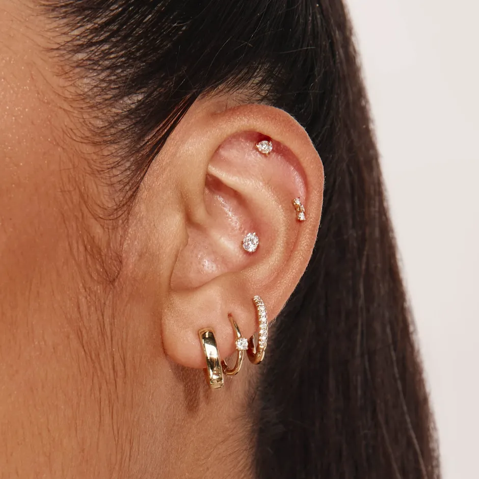 Hot Laboratory-Grown Diamond 0.20ct Helix Single Stud Earring in 10k Gold Gifts For Her | Laboratory-grown Diamonds