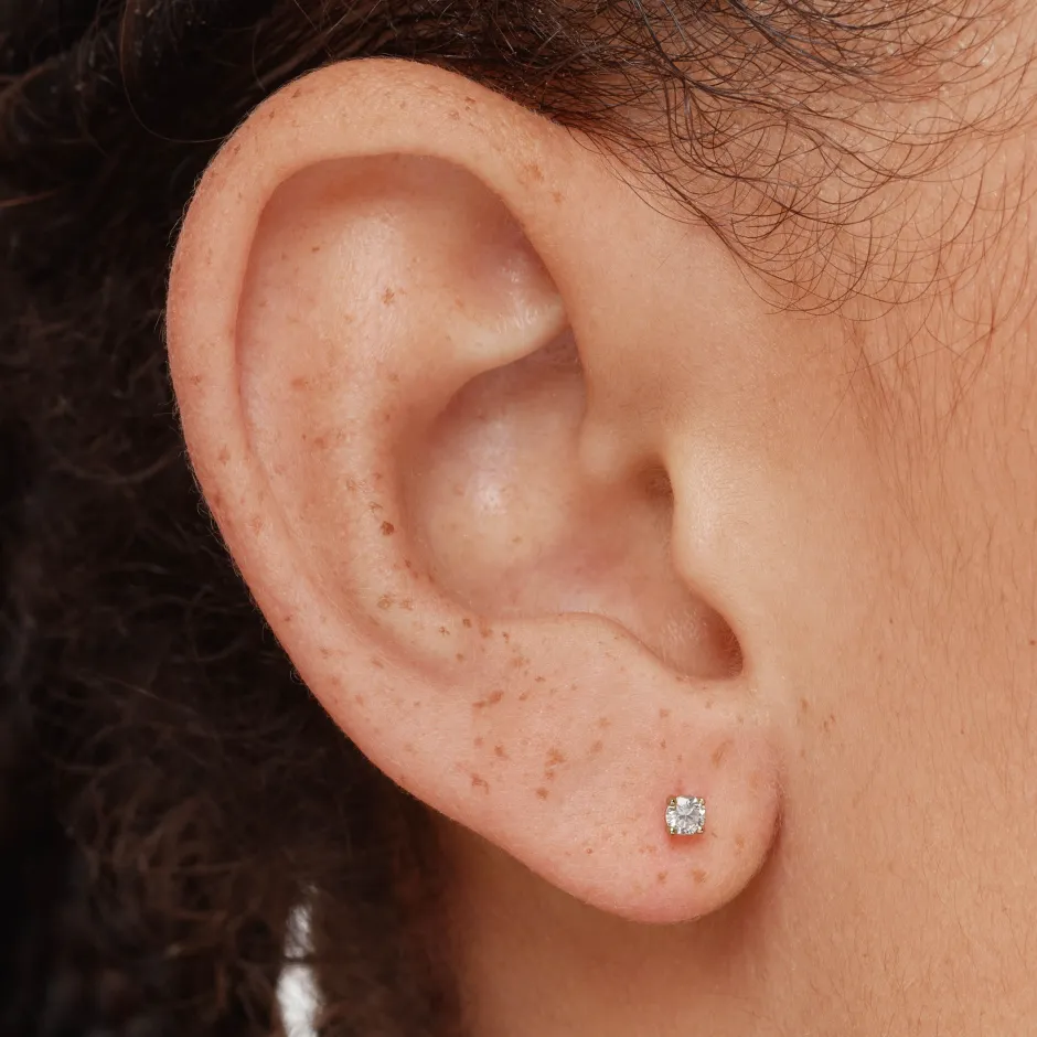 Best Laboratory-Grown Diamond 0.15ct Round Stud Earrings in 10k Gold Luxe Gifting | Laboratory-grown Diamonds