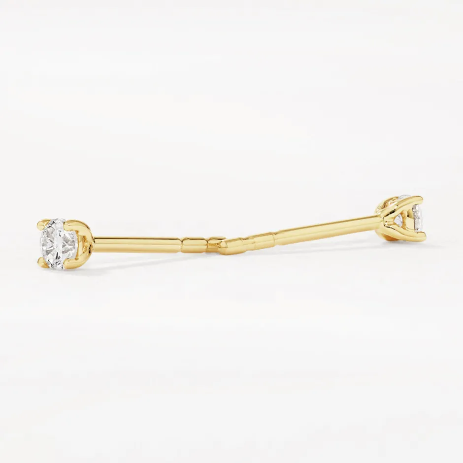 Best Laboratory-Grown Diamond 0.15ct Round Stud Earrings in 10k Gold Luxe Gifting | Laboratory-grown Diamonds