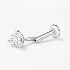 Fashion Laboratory-Grown Diamond 0.10ct Helix Single Stud Earring in Silver Laboratory-grown Diamonds | 925 Sterling Silver