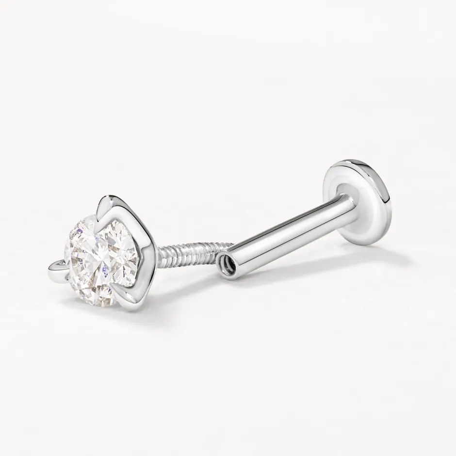 Fashion Laboratory-Grown Diamond 0.10ct Helix Single Stud Earring in Silver Laboratory-grown Diamonds | 925 Sterling Silver